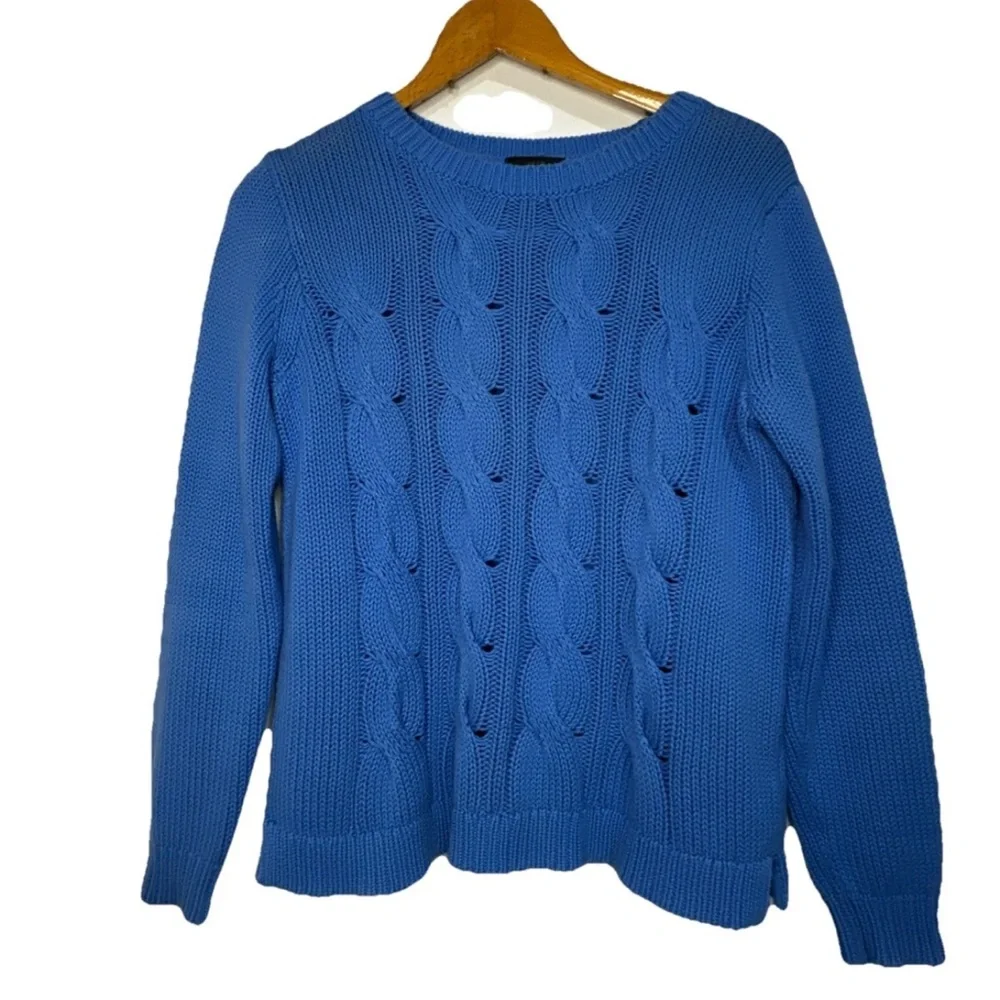 J Crew Women’s S Oversized Cable Knit Sweater Granny-core Collegiate Preppy cute - Picture 2 of 11